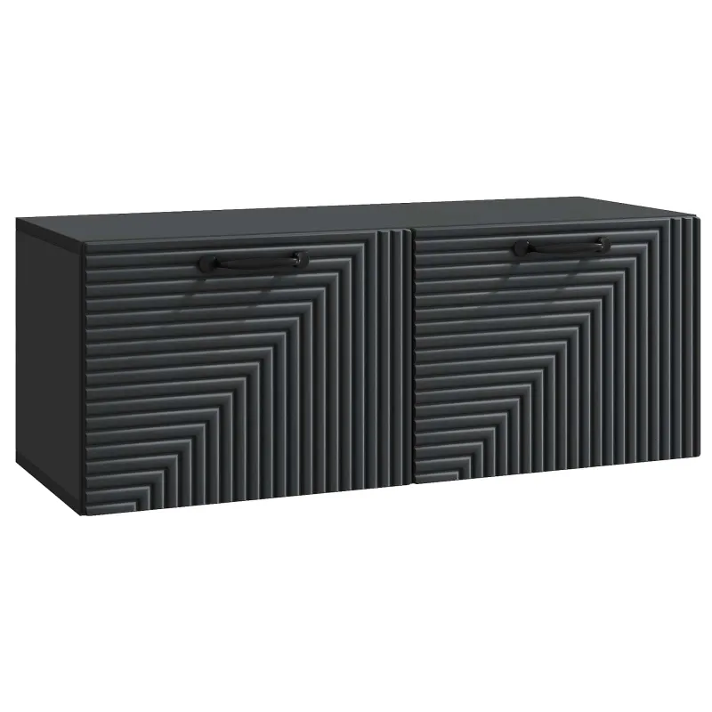 Sieninė TV spintelė Juoda 78,5 x 31 x 30 cm Apdirbta mediena
