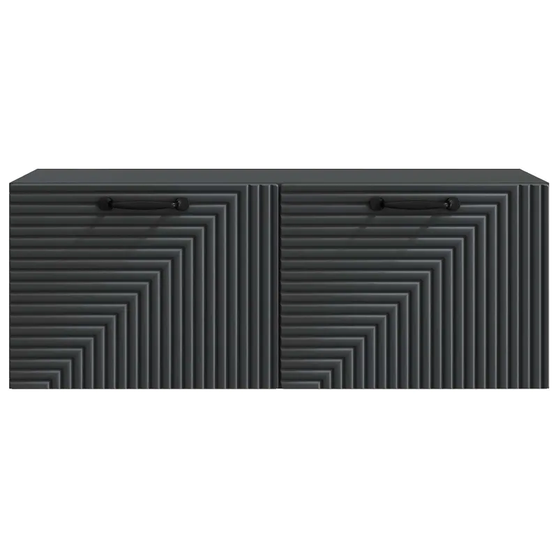 Sieninė TV spintelė Juoda 78,5 x 31 x 30 cm Apdirbta mediena