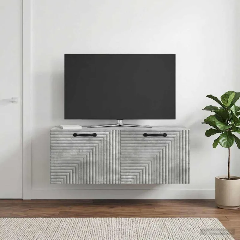 Sieninė TV spintelė Betono pilka 78,5 x 31 x 30 cm
