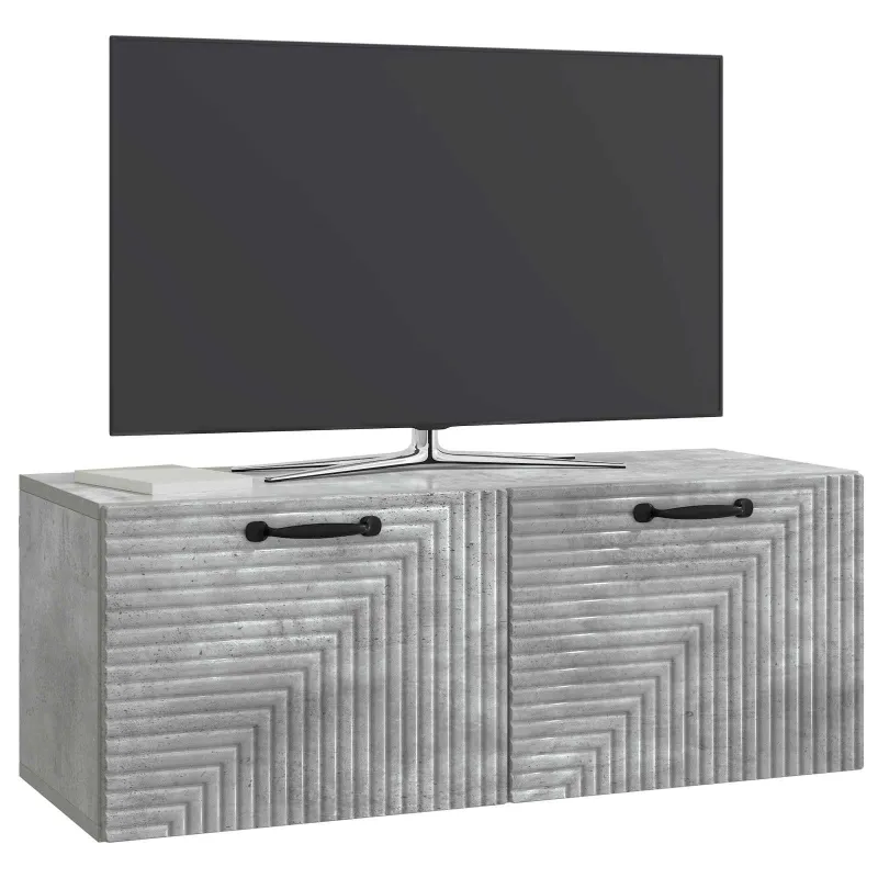 Sieninė TV spintelė Betono pilka 78,5 x 31 x 30 cm