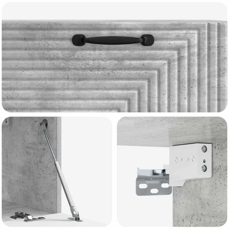Sieninė TV spintelė Betono pilka 78,5 x 31 x 30 cm