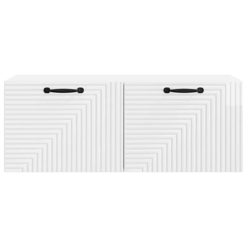 Sieninė TV spintelė Itin blizgi balta 78,5 x 31 x 30 cm
