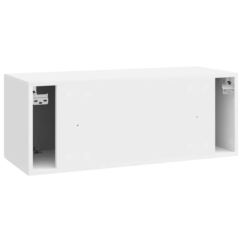 Sieninė TV spintelė Itin blizgi balta 78,5 x 31 x 30 cm