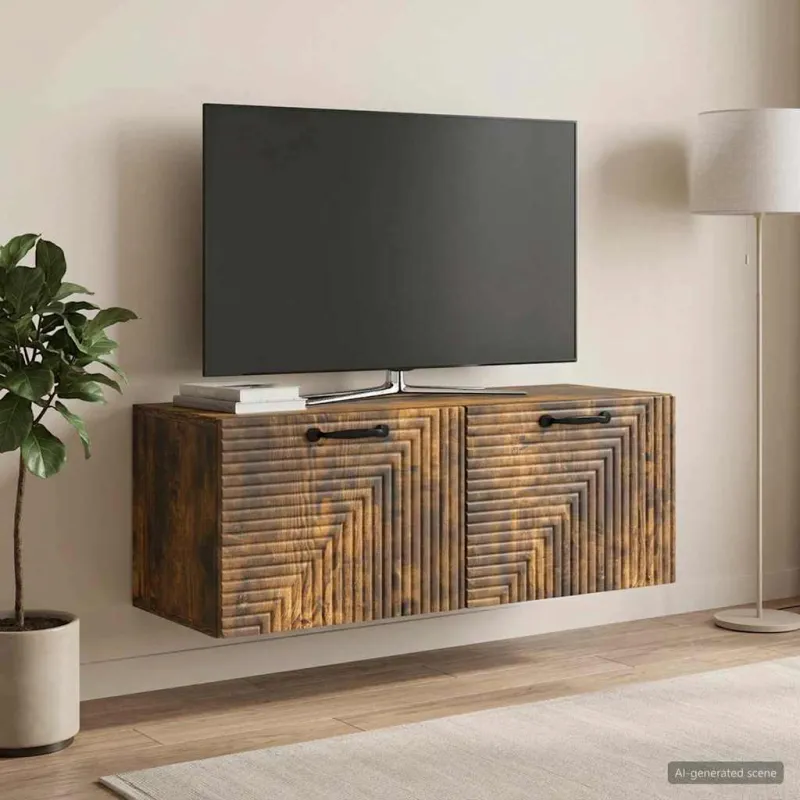 Sieninė TV spintelė Dūminio ąžuolo 78,5 x 31 x 30 cm