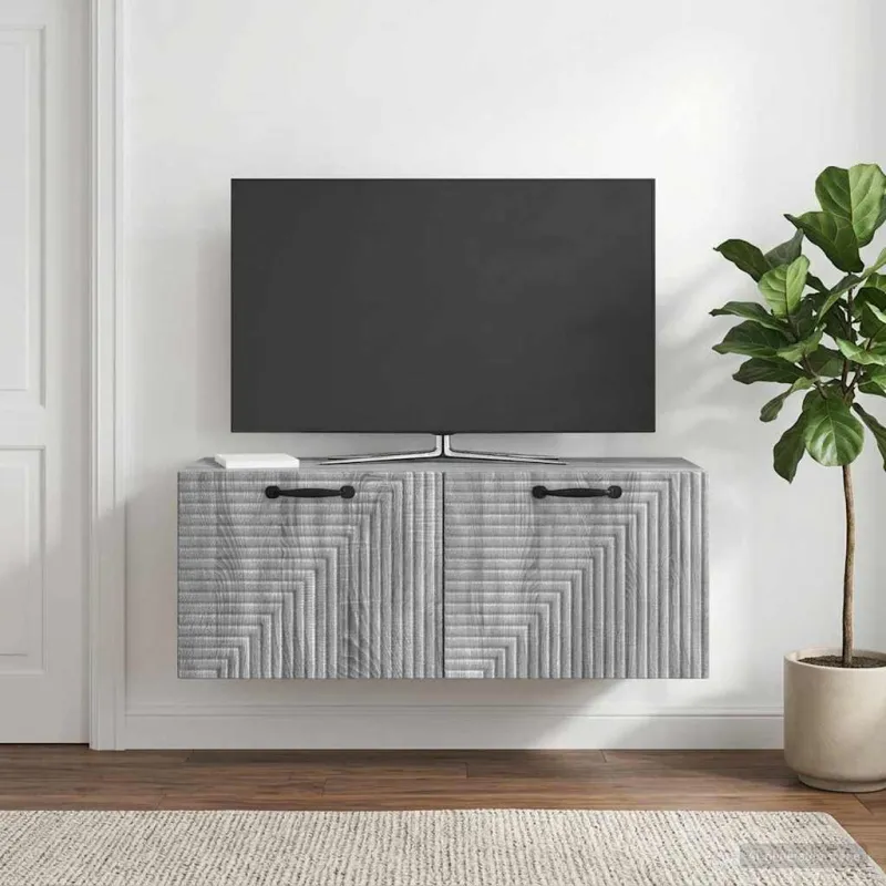 Sieninė TV spintelė Pilka sonoma ąžuolo 78,5 x 31 x 30 cm