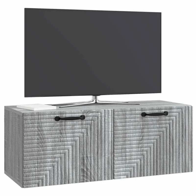 Sieninė TV spintelė Pilka sonoma ąžuolo 78,5 x 31 x 30 cm