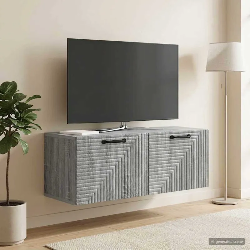 Sieninė TV spintelė Pilka sonoma ąžuolo 78,5 x 31 x 30 cm