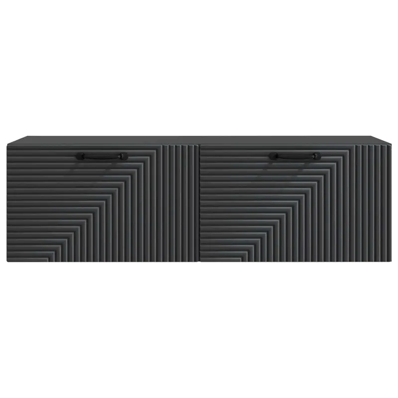 Sieninė TV spintelė Juoda 98 x 31 x 30 cm Apdirbta mediena