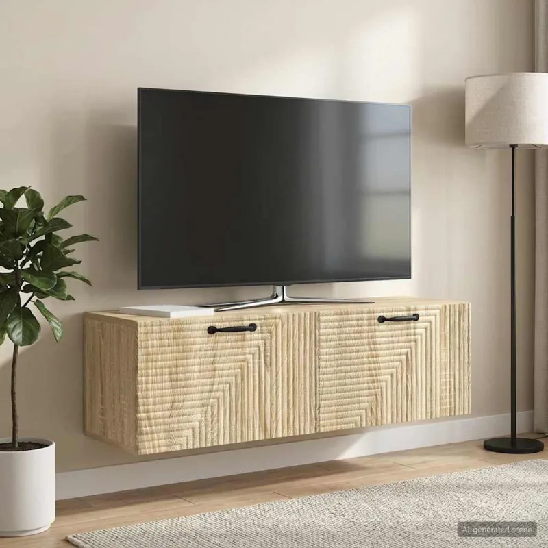 Sieninė TV spintelė Sonoma ąžuolas 98 x 31 x 30 cm