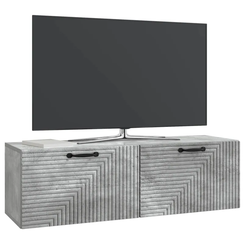 Sieninė TV spintelė Betono pilka 98 x 31 x 30 cm