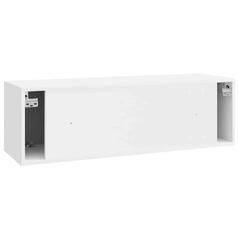 Sieninė TV spintelė Itin blizgi balta 98 x 31 x 30 cm