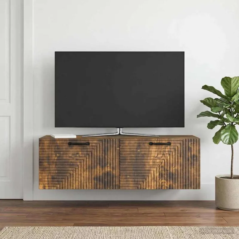 Sieninė TV spintelė Dūminio ąžuolo 98 x 31 x 30 cm