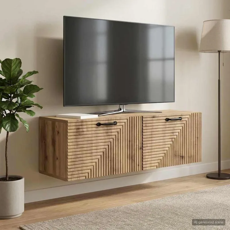 Sieninė TV spintelė Artisano ąžuolo 98 x 31 x 30 cm