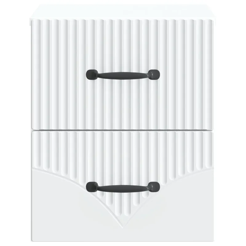 Sieninis naktinis staliukas 2 pcs Balta 34,5 x 33 x 40 cm
