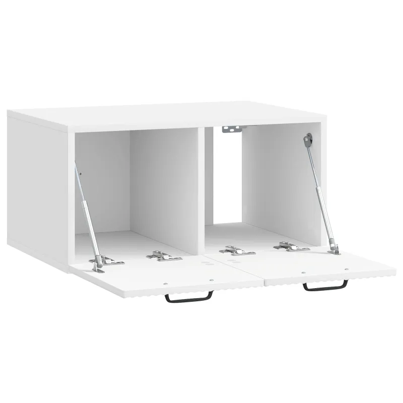 Sieninė TV spintelė Itin blizgi balta 59,5 x 41 x 30 cm
