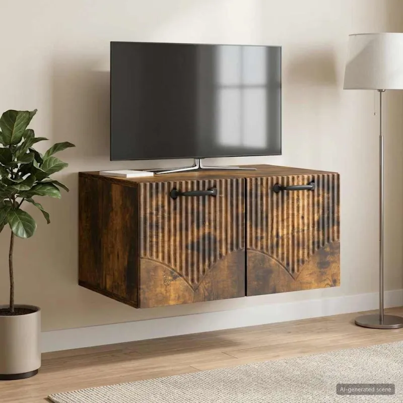 Sieninė TV spintelė Dūminio ąžuolo 59,5 x 41 x 30 cm
