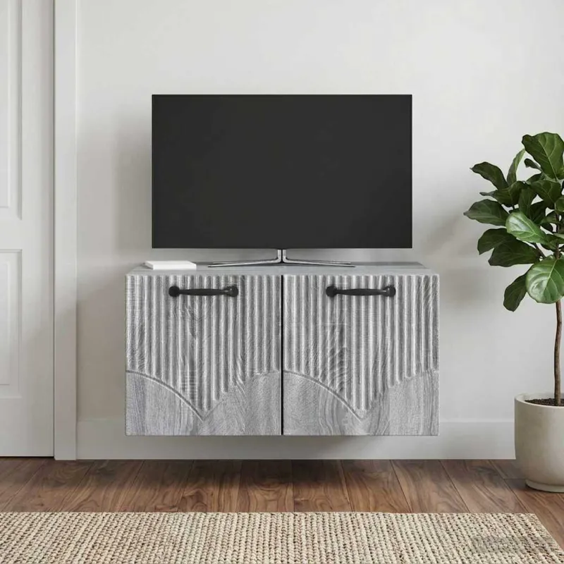Sieninė TV spintelė Pilka sonoma ąžuolo 59,5 x 41 x 30 cm