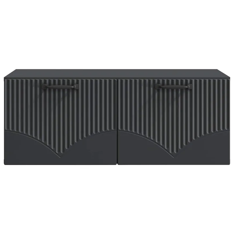 Sieninė TV spintelė Juoda 78,5 x 41 x 30 cm Apdirbta mediena
