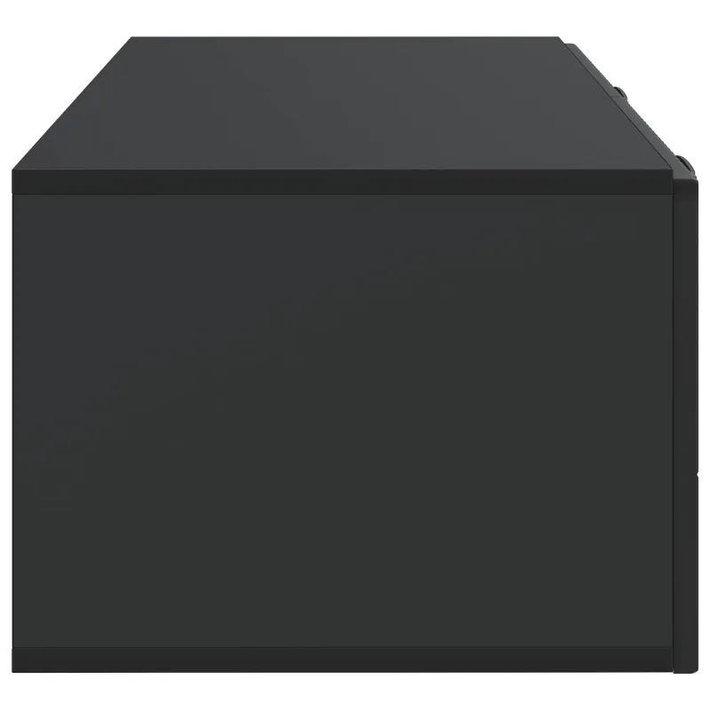 Sieninė TV spintelė Juoda 78,5 x 41 x 30 cm Apdirbta mediena