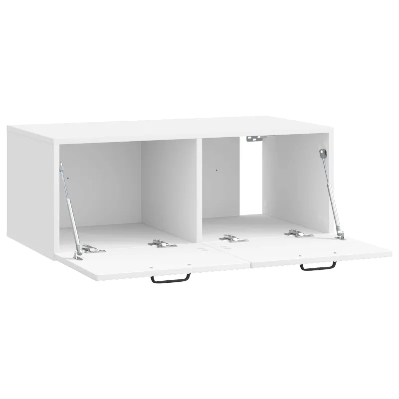 Sieninė TV spintelė Itin blizgi balta 78,5 x 41 x 30 cm