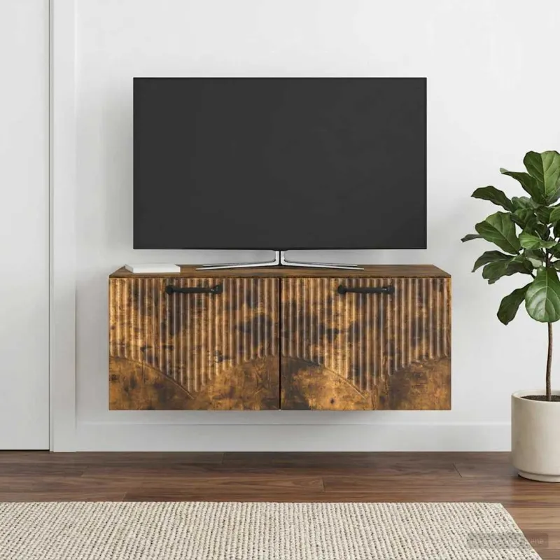 Sieninė TV spintelė Dūminio ąžuolo 78,5 x 41 x 30 cm