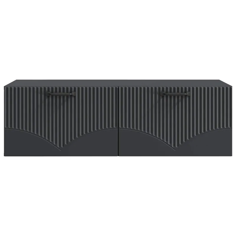 Sieninė TV spintelė Juoda 98 x 41 x 30 cm Apdirbta mediena