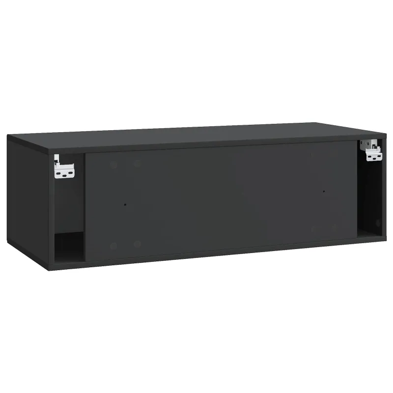 Sieninė TV spintelė Juoda 98 x 41 x 30 cm Apdirbta mediena