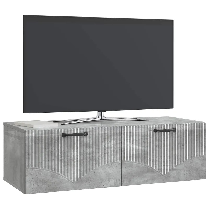 Sieninė TV spintelė Betono pilka 98 x 41 x 30 cm