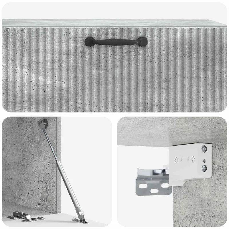 Sieninė TV spintelė Betono pilka 98 x 41 x 30 cm