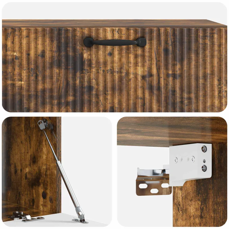 Sieninė TV spintelė Dūminio ąžuolo 98 x 41 x 30 cm