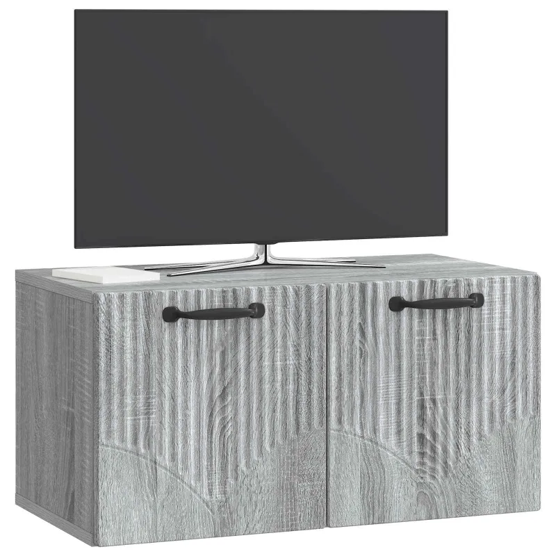 Sieninė TV spintelė Pilka sonoma ąžuolo 59,5 x 31 x 30 cm