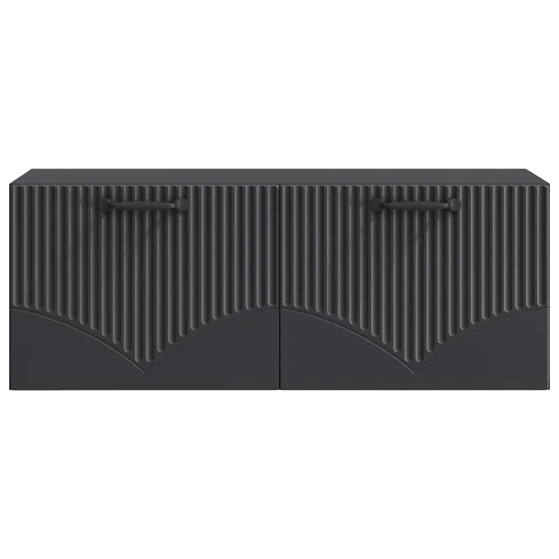 Sieninė TV spintelė Juoda 78,5 x 31 x 30 cm Apdirbta mediena