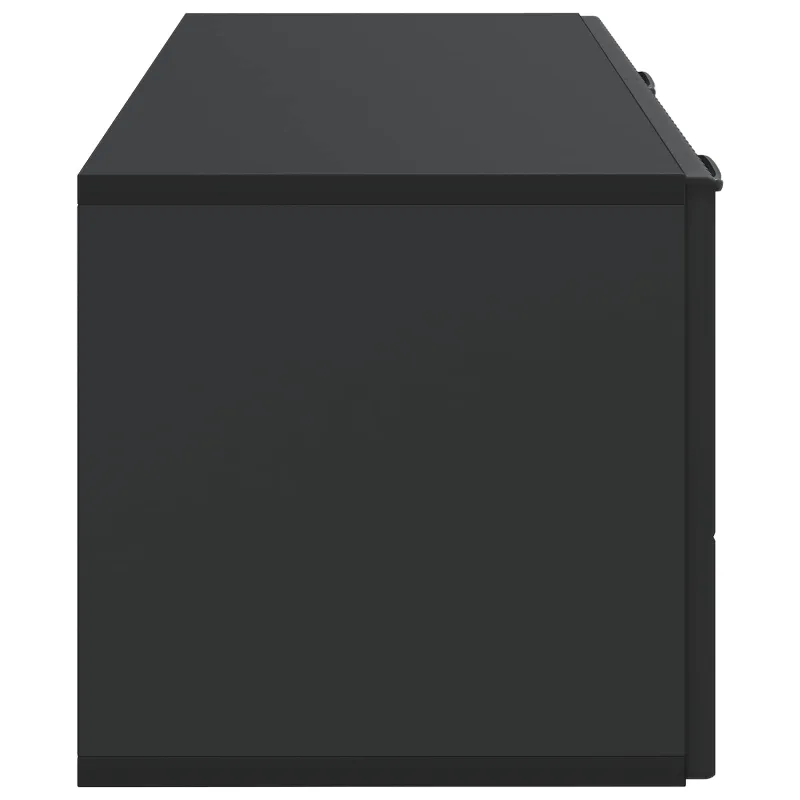 Sieninė TV spintelė Juoda 78,5 x 31 x 30 cm Apdirbta mediena