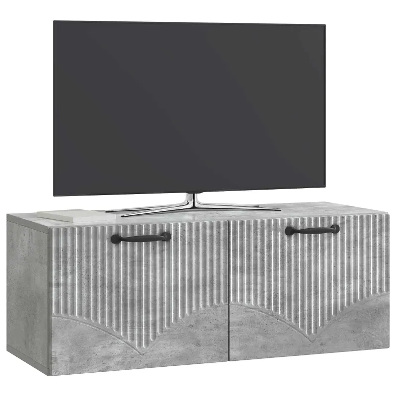 Sieninė TV spintelė Betono pilka 78,5 x 31 x 30 cm