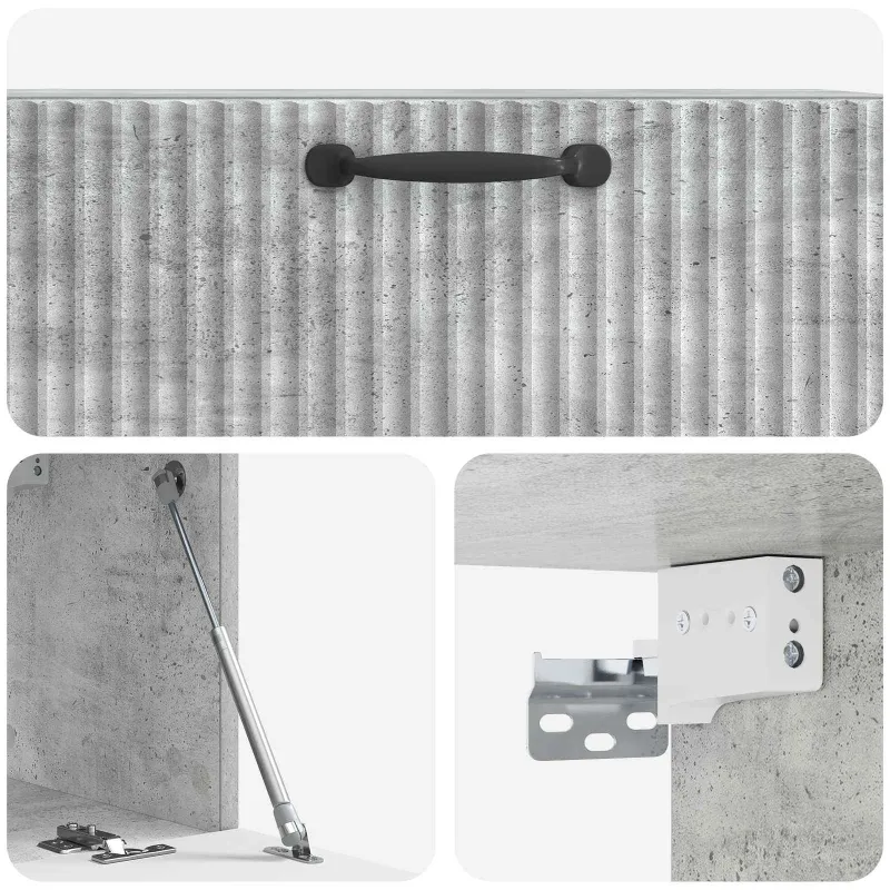 Sieninė TV spintelė Betono pilka 78,5 x 31 x 30 cm