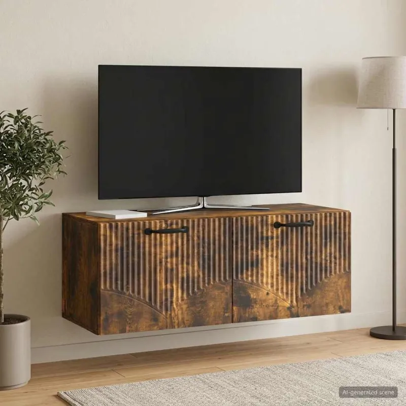 Sieninė TV spintelė Dūminio ąžuolo 78,5 x 31 x 30 cm