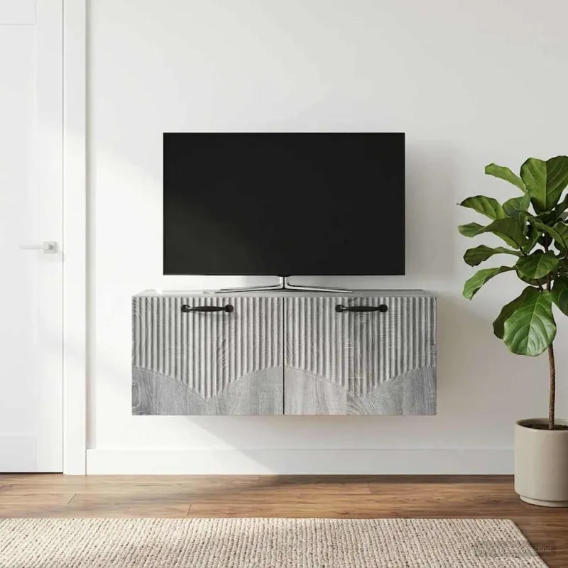 Sieninė TV spintelė Pilka sonoma ąžuolo 78,5 x 31 x 30 cm