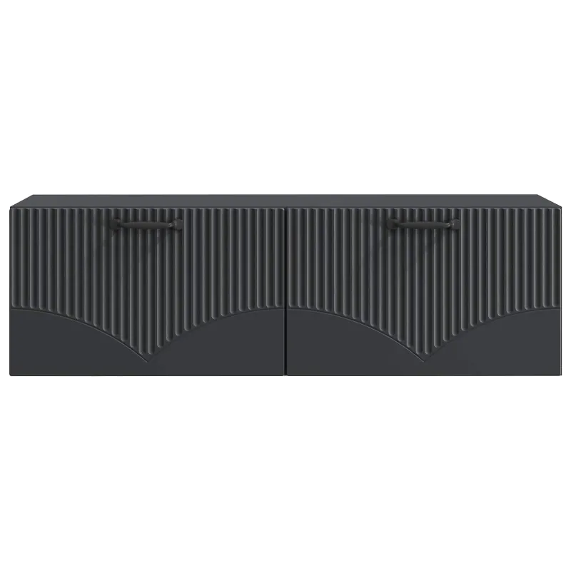 Sieninė TV spintelė Juoda 98 x 31 x 30 cm Apdirbta mediena