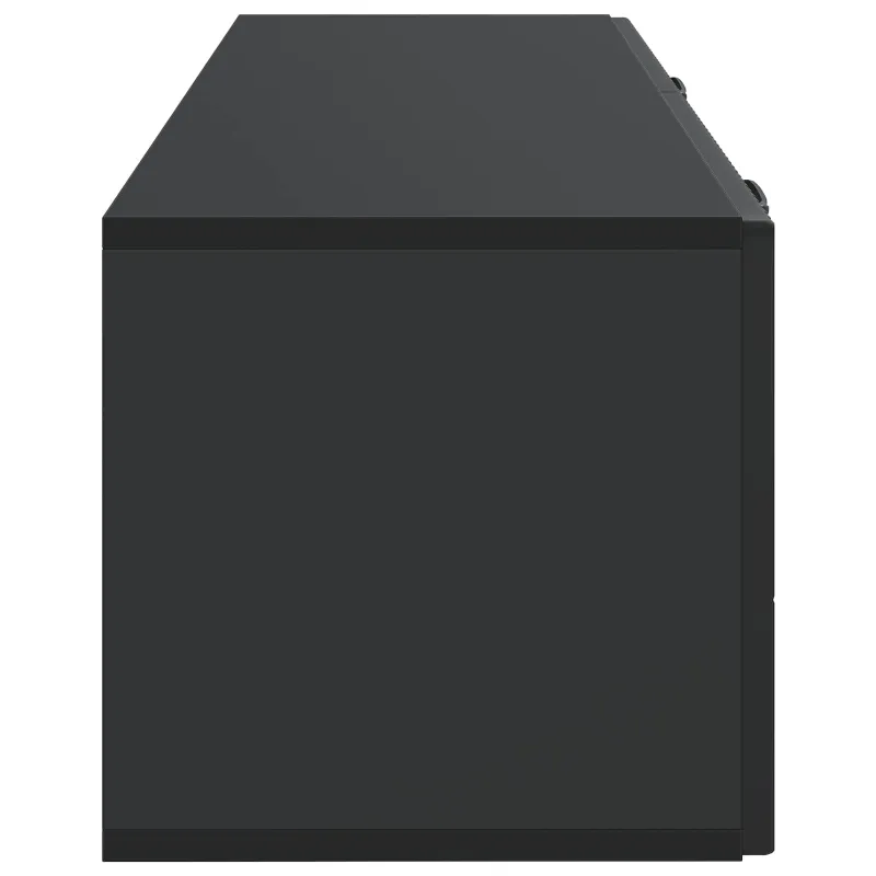 Sieninė TV spintelė Juoda 98 x 31 x 30 cm Apdirbta mediena