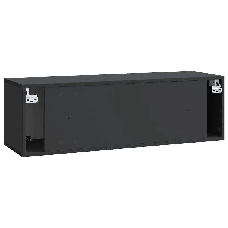 Sieninė TV spintelė Juoda 98 x 31 x 30 cm Apdirbta mediena