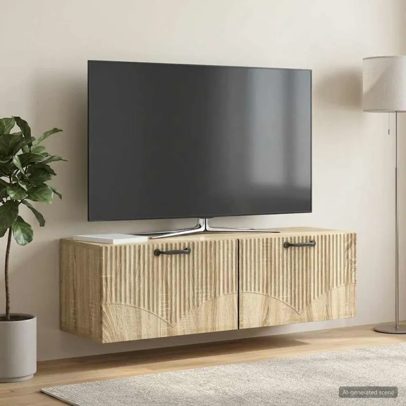 Sieninė TV spintelė Sonoma ąžuolas 98 x 31 x 30 cm