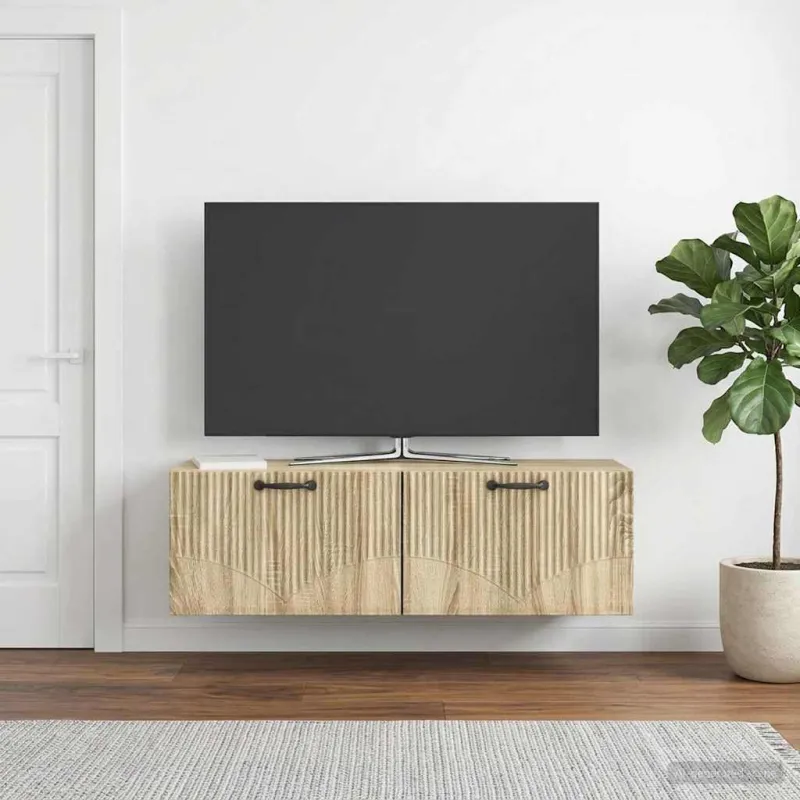 Sieninė TV spintelė Sonoma ąžuolas 98 x 31 x 30 cm