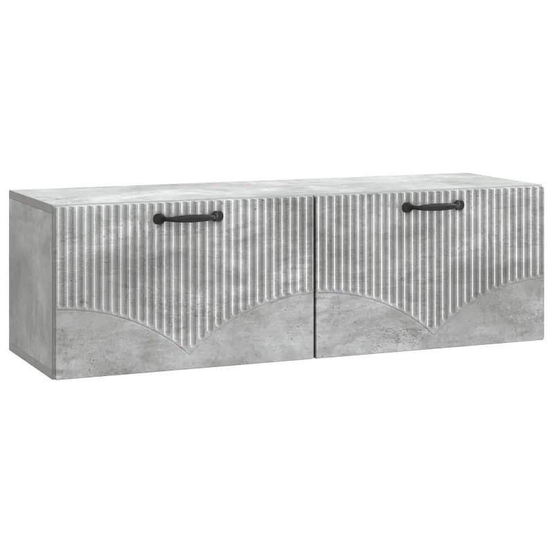 Sieninė TV spintelė Betono pilka 98 x 31 x 30 cm