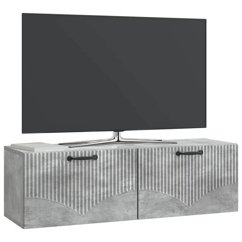 Sieninė TV spintelė Betono pilka 98 x 31 x 30 cm