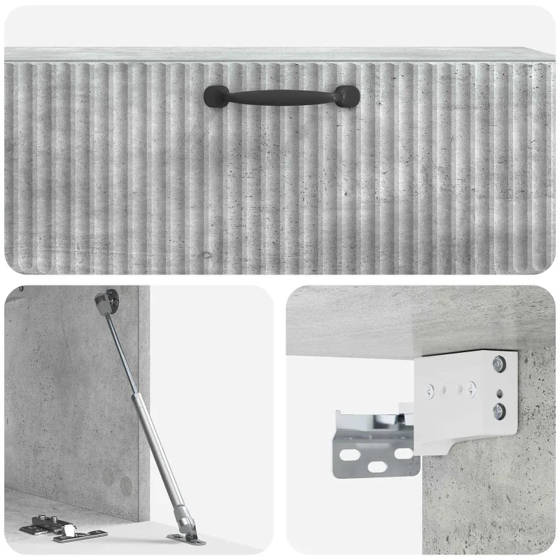 Sieninė TV spintelė Betono pilka 98 x 31 x 30 cm