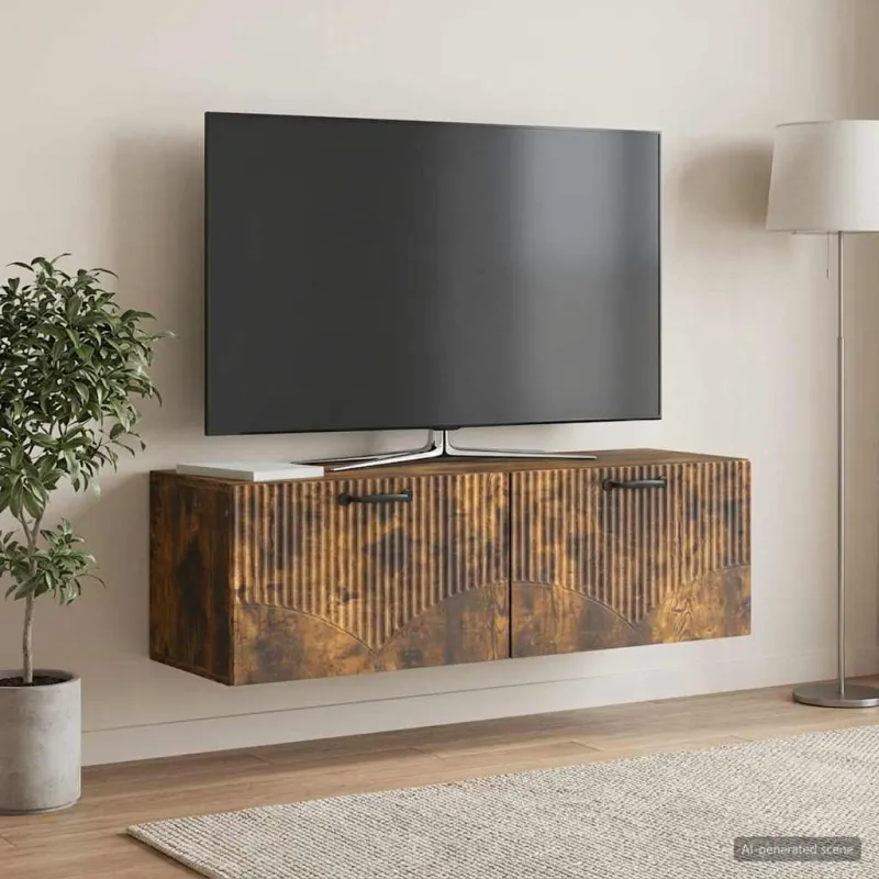 Sieninė TV spintelė Dūminio ąžuolo 98 x 31 x 30 cm