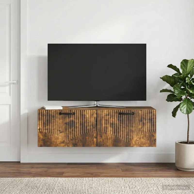 Sieninė TV spintelė Dūminio ąžuolo 98 x 31 x 30 cm