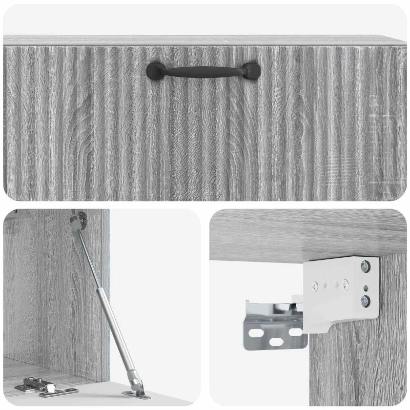 Sieninė TV spintelė Pilka sonoma ąžuolo 98 x 31 x 30 cm
