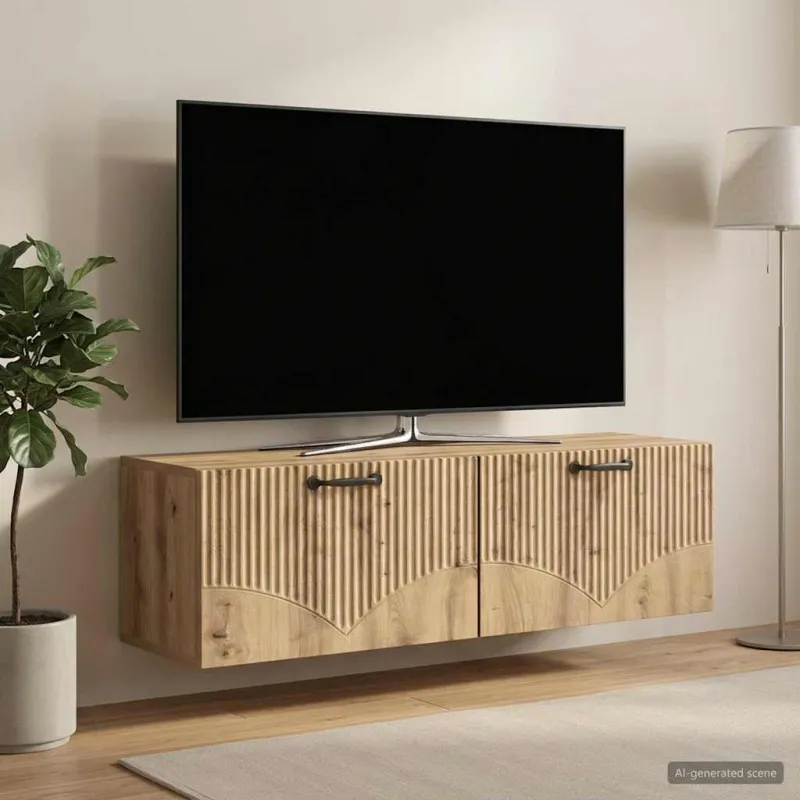 Sieninė TV spintelė Artisano ąžuolo 98 x 31 x 30 cm
