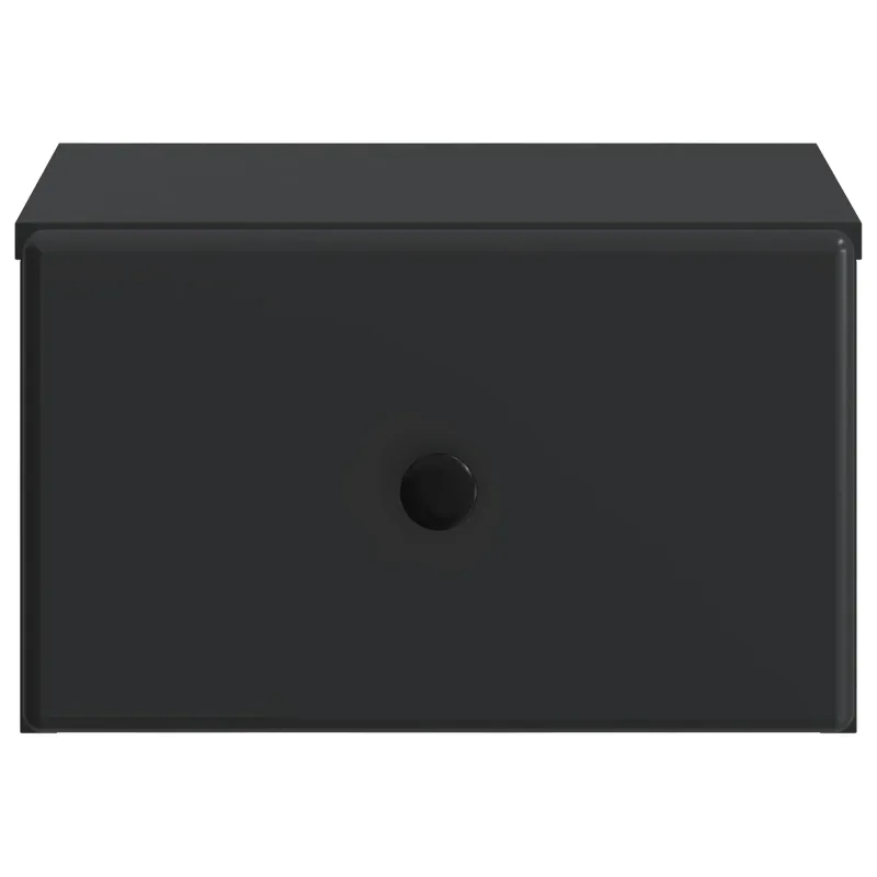 Sieninis naktinis staliukas 2 pcs Juoda 34,5 x 33 x 20 cm